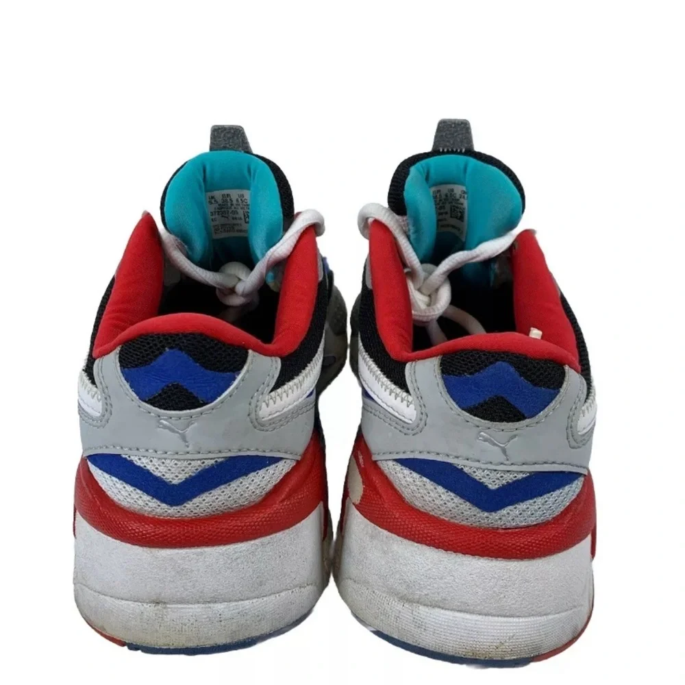 Puma RS-X3 Puzzle Child Sneakers Size 6.5C White Blue Red 372357-05 (S207)